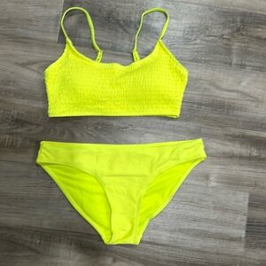 Cabana Del Sol (highlighter yellow) bikini -size medium
